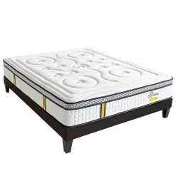 Ensemble Reina 2.0 160x200 cm Matelas Ressorts ensachés + Sommier Bois>Bellecour Outlet