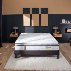 Ensemble Reina 2.0 160x200 cm Matelas Ressorts ensachés + Sommier Bois>Bellecour Outlet