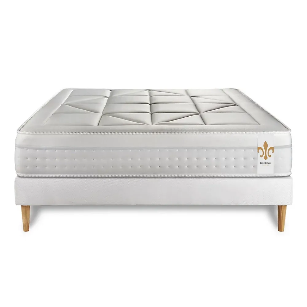 Litier Deluxe Ensemble Ressorts ensachés et mémoire de forme de confort Equilibré avec sommier kit* Ensemble Sommier Et Matelas