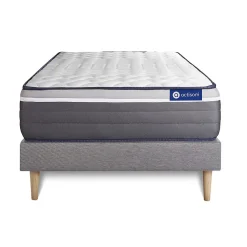 Actisom Ensemble Ressorts ensachés et mémoire de forme de confort Très ferme avec sommier kit* Ensemble Sommier Et Matelas