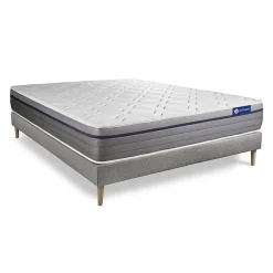 Actisom Ensemble Ressorts ensachés et mémoire de forme de confort Equilibré avec sommier kit* Ensemble Sommier Et Matelas