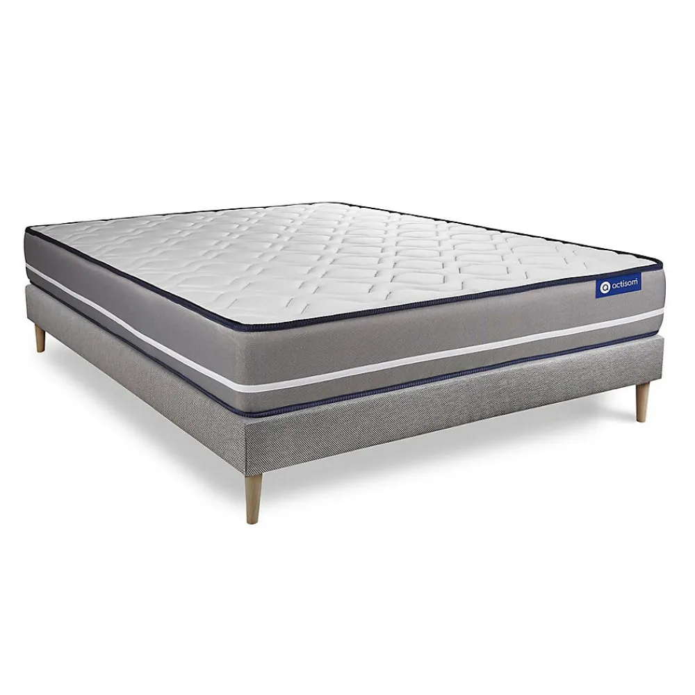 Actisom Ensemble Ressorts ensachés de confort Ferme avec sommier kit* Ensemble Sommier Et Matelas