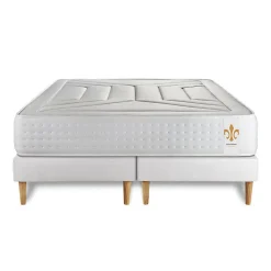 Ensemble Ressorts ensachés et mémoire de forme de confort Ferme avec sommier tapissier><noscript><img width=