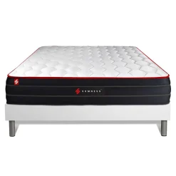 Somness Ensemble Ressorts ensachés et mémoire de forme de confort Equilibré avec sommier kit* Ensemble Sommier Et Matelas