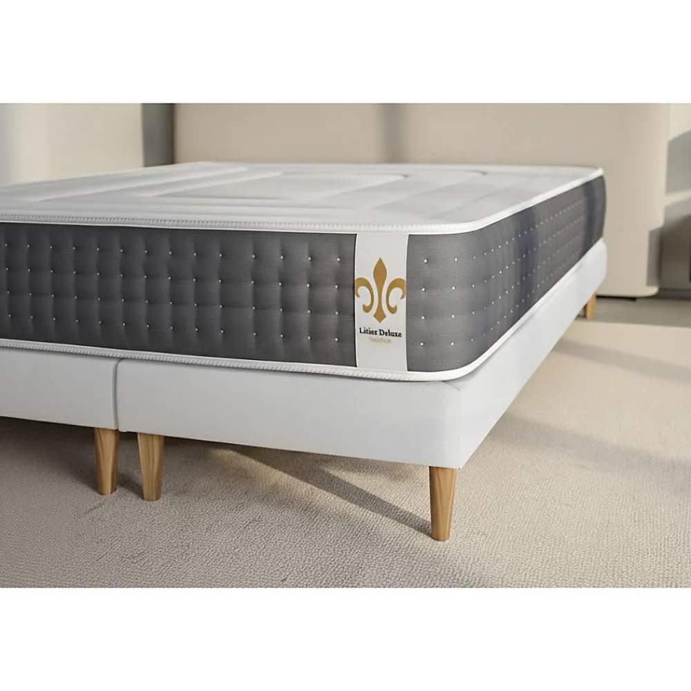 Litier Deluxe Ensemble Ressorts ensachés et mémoire de forme de confort Ferme avec sommier kit* Ensemble Sommier Et Matelas