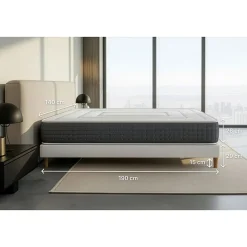 Litier Deluxe Ensemble Ressorts ensachés et mémoire de forme de confort Ferme avec sommier kit* Ensemble Sommier Et Matelas