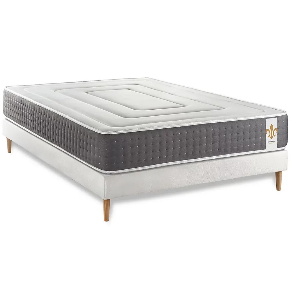 Litier Deluxe Ensemble Ressorts ensachés et mémoire de forme de confort Ferme avec sommier kit* Ensemble Sommier Et Matelas