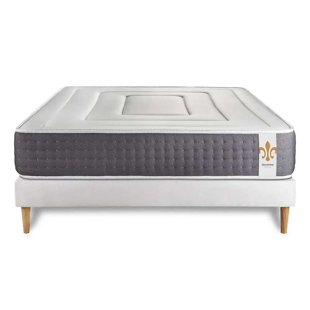 Litier Deluxe Ensemble Ressorts ensachés et mémoire de forme de confort Ferme avec sommier kit* Ensemble Sommier Et Matelas