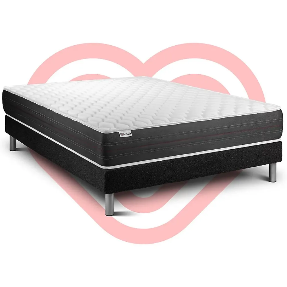 Vitalit Ensemble Ressorts ensachés de confort Ferme avec sommier kit* Ensemble Sommier Et Matelas