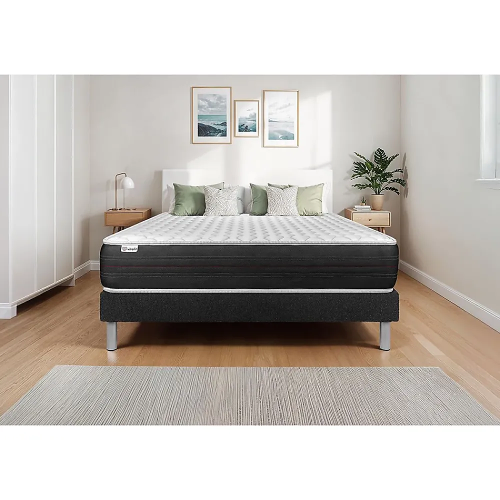 Vitalit Ensemble Ressorts ensachés de confort Ferme avec sommier kit* Ensemble Sommier Et Matelas