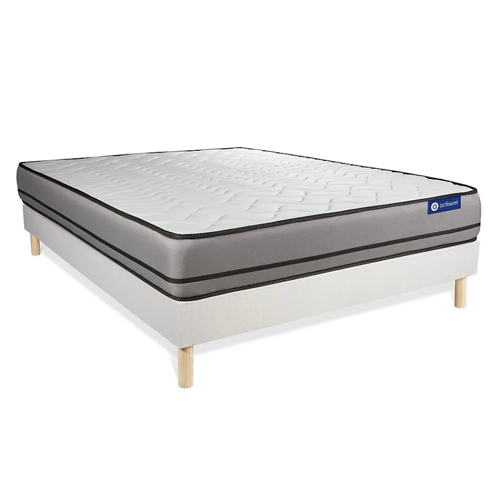 Actisom Ensemble Ressorts ensachés de confort Très ferme avec sommier kit* Ensemble Sommier Et Matelas