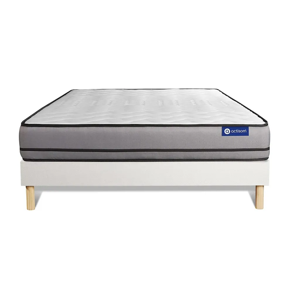 Actisom Ensemble Ressorts ensachés de confort Très ferme avec sommier kit* Ensemble Sommier Et Matelas