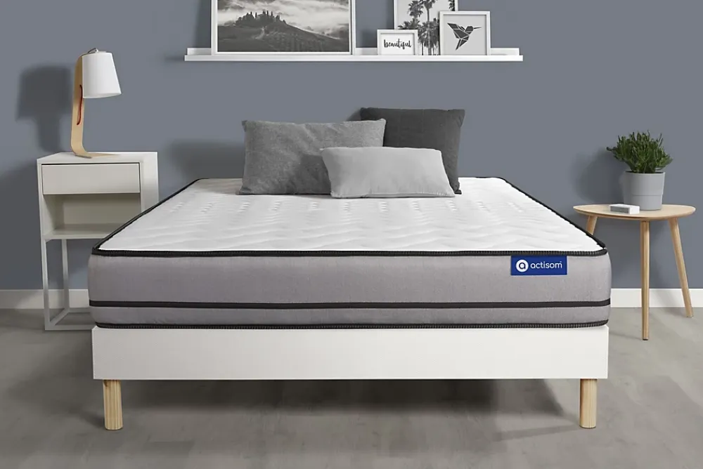Actisom Ensemble Ressorts ensachés de confort Très ferme avec sommier kit* Ensemble Sommier Et Matelas