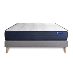 Actisom Ensemble Ressorts ensachés et mémoire de forme de confort Très ferme avec sommier kit* Ensemble Sommier Et Matelas