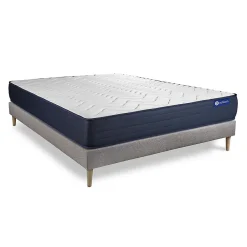 Actisom Ensemble Ressorts ensachés et mémoire de forme de confort Très ferme avec sommier kit* Ensemble Sommier Et Matelas