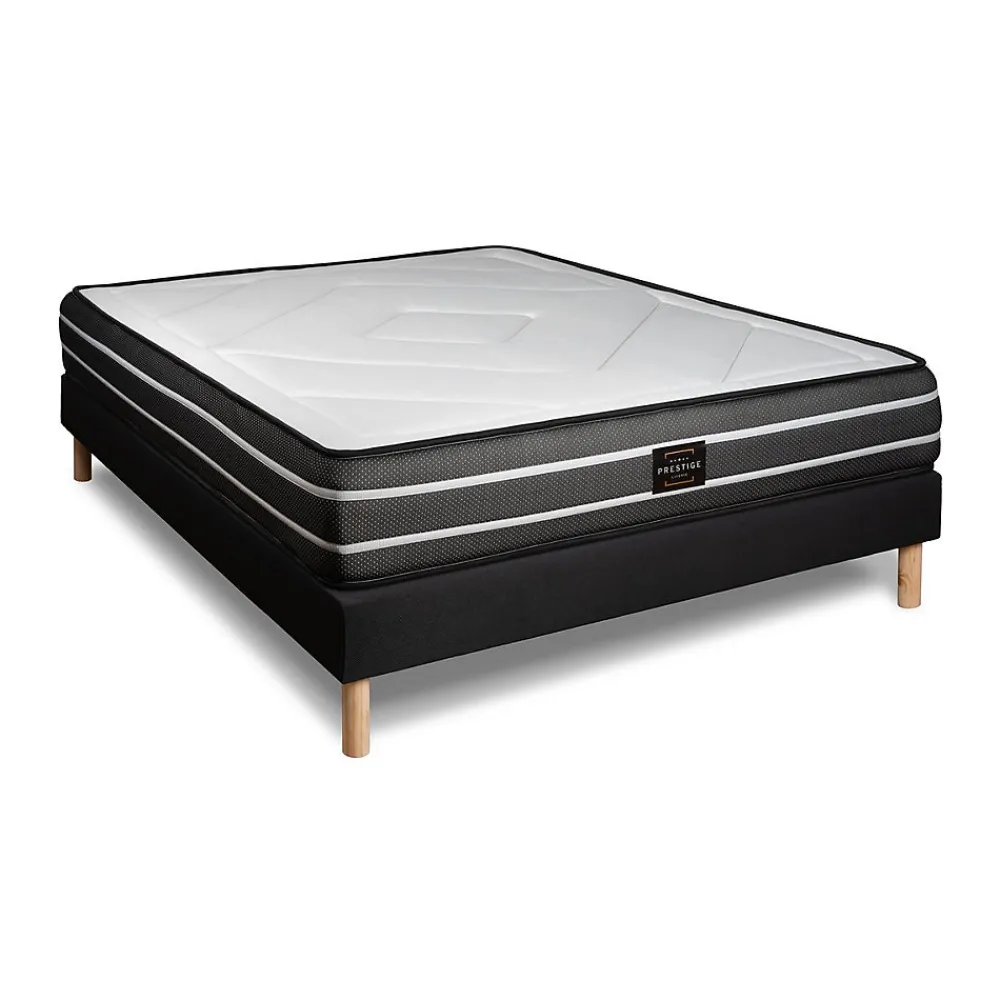Prestige Literie Ensemble Ressorts ensachés et mémoire de forme de confort Ferme avec sommier kit* Ensemble Sommier Et Matelas