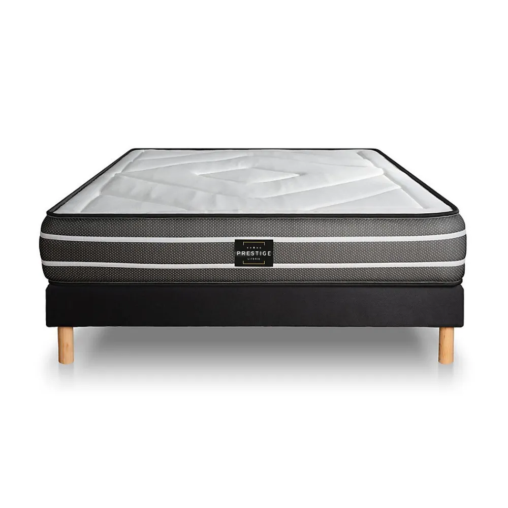 Prestige Literie Ensemble Ressorts ensachés et mémoire de forme de confort Ferme avec sommier kit* Ensemble Sommier Et Matelas