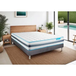 Bodycare Ensemble Ressorts ensachés et mémoire de forme de confort Equilibré avec sommier kit* Ensemble Sommier Et Matelas