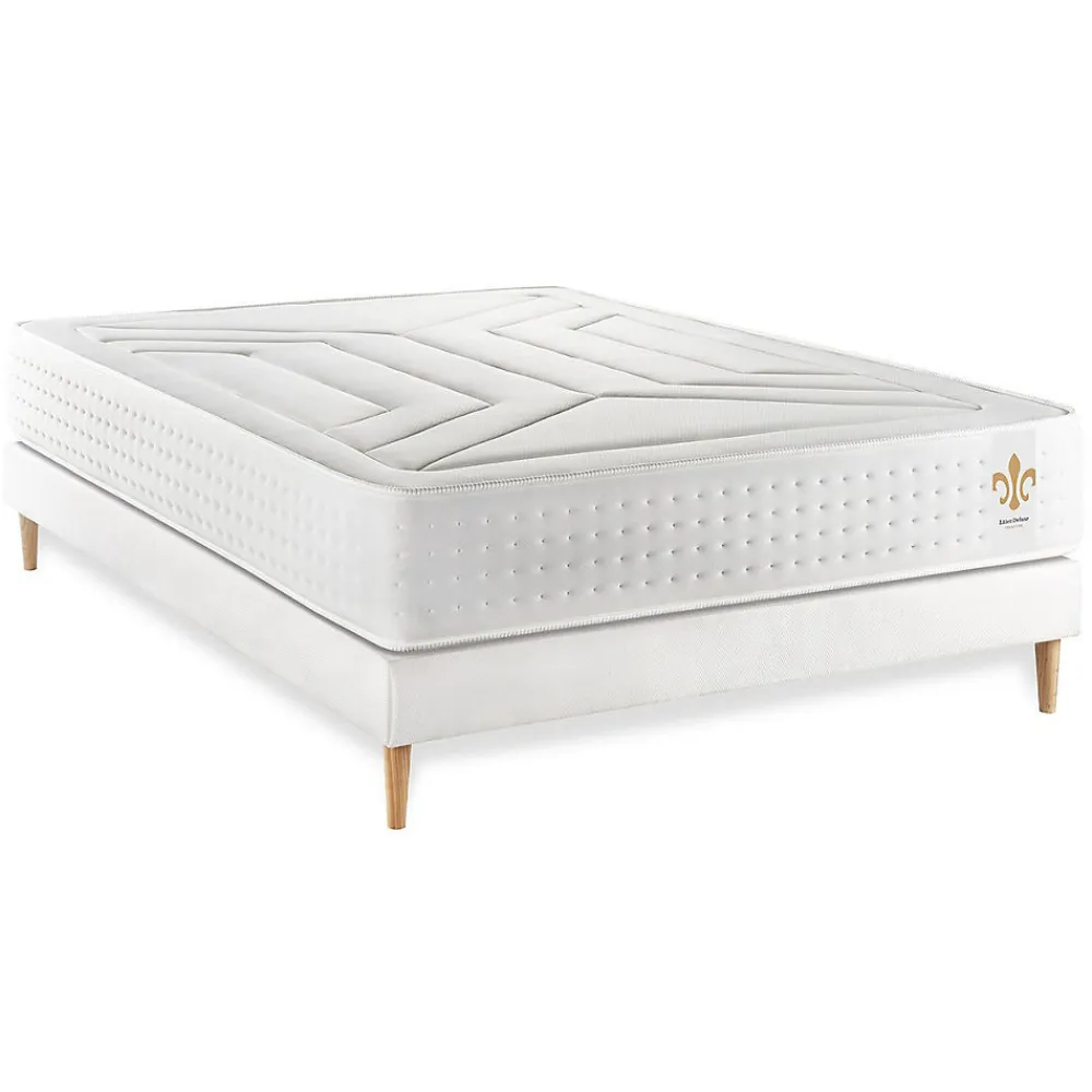 Ensemble Ressorts ensachés et mémoire de forme de confort Ferme avec sommier tapissier>Litier Deluxe Discount