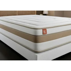 Marmottes & Co Ensemble Ressorts ensachés et mémoire de forme de confort Equilibré avec sommier tapissier* Ensemble Sommier Et Matelas