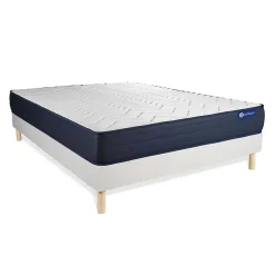 Actisom Ensemble Ressorts ensachés et mémoire de forme de confort Très ferme avec sommier kit* Ensemble Sommier Et Matelas