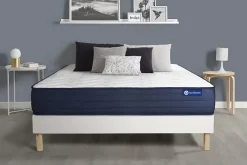 Actisom Ensemble Ressorts ensachés et mémoire de forme de confort Très ferme avec sommier kit* Ensemble Sommier Et Matelas