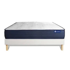 Actisom Ensemble Ressorts ensachés et mémoire de forme de confort Très ferme avec sommier kit* Ensemble Sommier Et Matelas