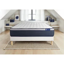 Ensemble Ressorts ensachés et mémoire de forme de confort Ferme avec sommier kit>Actisom Online