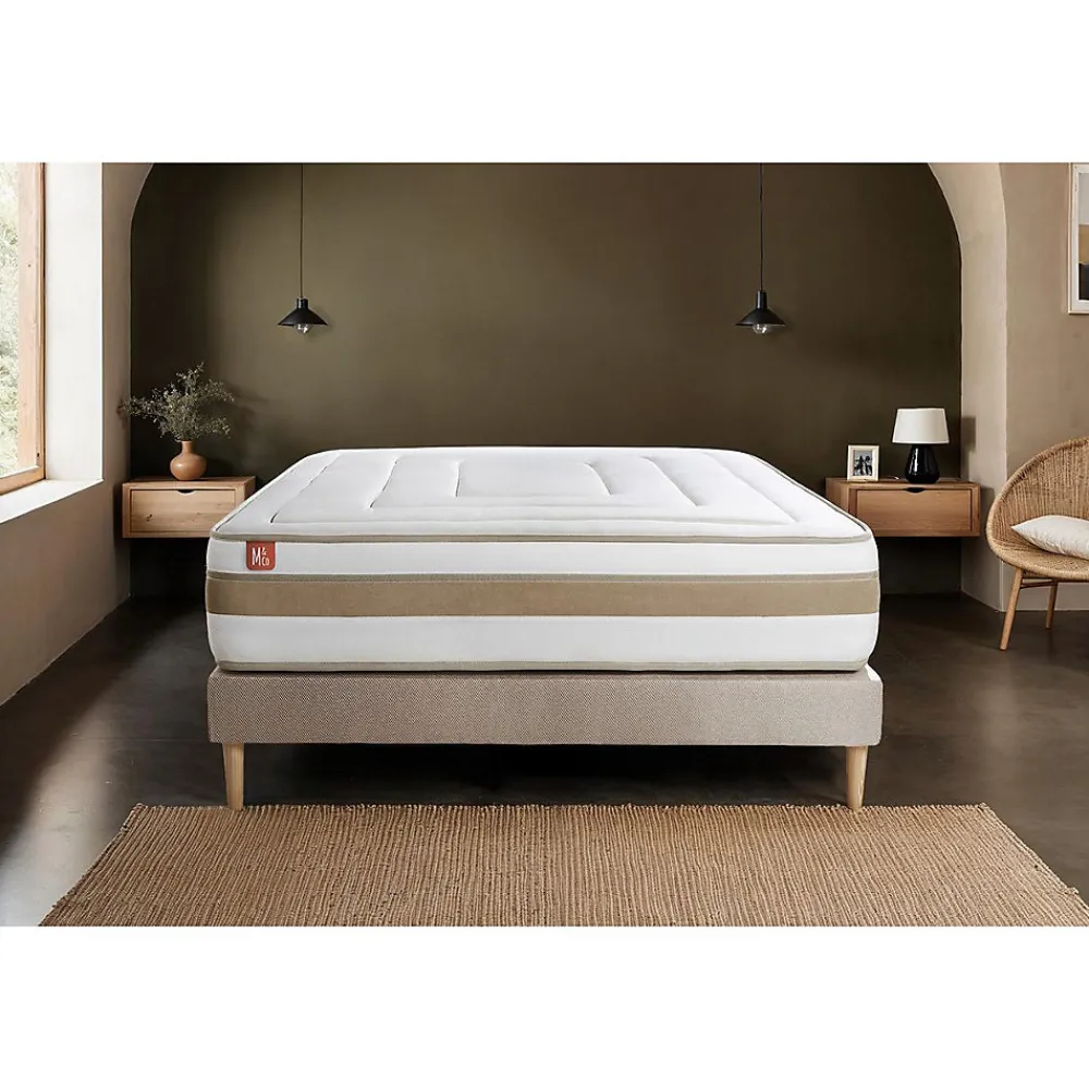 Ensemble Ressorts ensachés et mémoire de forme de confort Equilibré avec sommier kit>Marmottes & Co Discount
