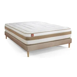 Ensemble Ressorts ensachés et mémoire de forme de confort Equilibré avec sommier kit><noscript><img width=