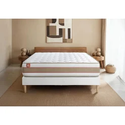 Marmottes & Co Ensemble Ressorts ensachés et mémoire de forme de confort Equilibré avec sommier kit* Ensemble Sommier Et Matelas