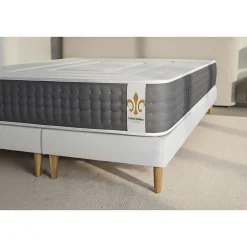 Ensemble Ressorts ensachés et mémoire de forme de confort Ferme avec sommier tapissier><noscript><img width=