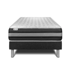 Vitalit Ensemble Ressorts ensachés et mémoire de forme de confort Ferme avec sommier tapissier* Ensemble Sommier Et Matelas