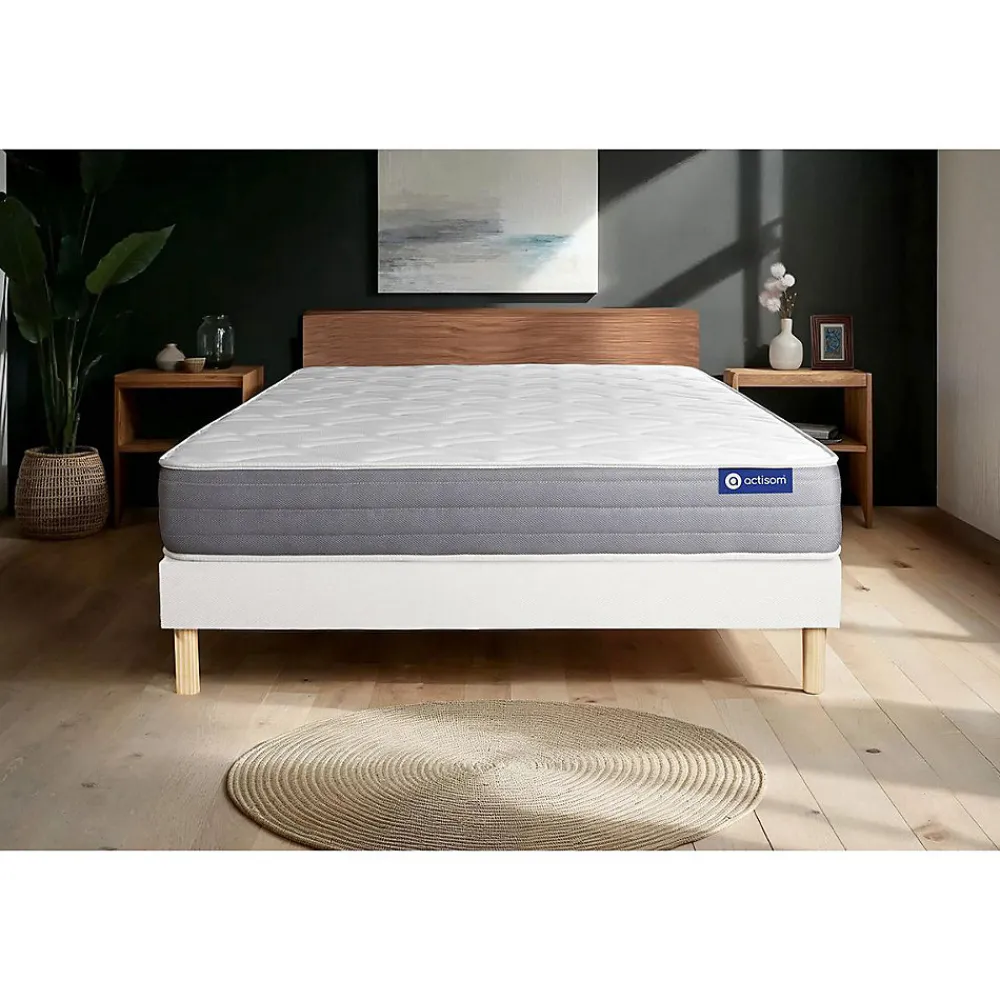 Ensemble Ressorts ensachés et mémoire de forme de confort Mi-ferme avec sommier kit>Actisom New
