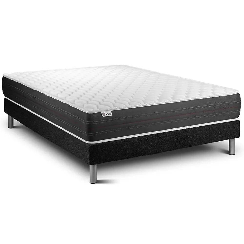 Vitalit Ensemble Ressorts ensachés de confort Ferme avec sommier tapissier* Ensemble Sommier Et Matelas