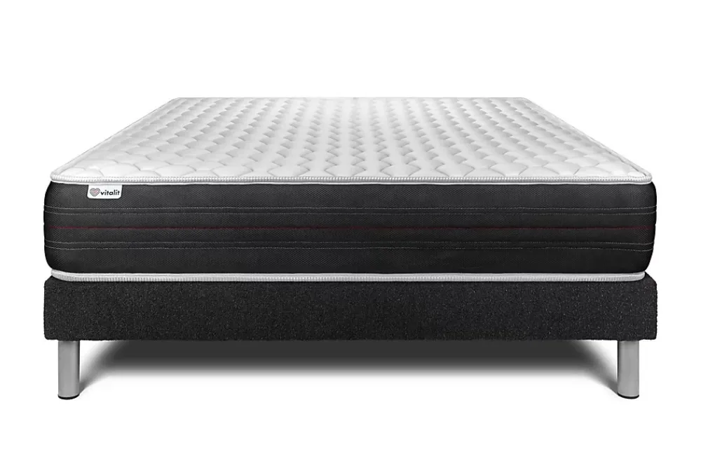 Vitalit Ensemble Ressorts ensachés de confort Ferme avec sommier tapissier* Ensemble Sommier Et Matelas