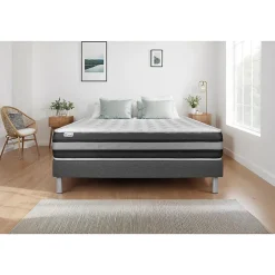 Vitalit Ensemble Ressorts ensachés et mémoire de forme de confort Ferme avec sommier kit* Ensemble Sommier Et Matelas