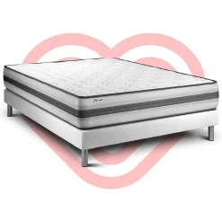 Vitalit Ensemble Ressorts ensachés et mémoire de forme de confort Equilibré avec sommier tapissier* Ensemble Sommier Et Matelas