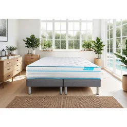 Bodycare Ensemble Ressorts ensachés et mémoire de forme de confort Ferme avec sommier tapissier* Ensemble Sommier Et Matelas