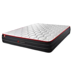 Somness Ensemble Ressorts ensachés et mémoire de forme de confort Equilibré avec sommier tapissier* Ensemble Sommier Et Matelas