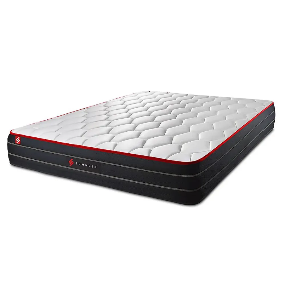 Somness Ensemble Ressorts ensachés et mémoire de forme de confort Equilibré avec sommier tapissier* Ensemble Sommier Et Matelas