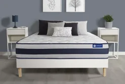 Actisom Ensemble Ressorts ensachés et mémoire de forme de confort Ferme avec sommier kit* Ensemble Sommier Et Matelas