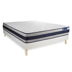 Actisom Ensemble Ressorts ensachés et mémoire de forme de confort Ferme avec sommier kit* Ensemble Sommier Et Matelas