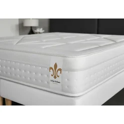 Litier Deluxe Ensemble Ressorts ensachés et mémoire de forme de confort Equilibré avec sommier tapissier* Ensemble Sommier Et Matelas