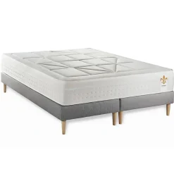 Litier Deluxe Ensemble Ressorts ensachés et mémoire de forme de confort Equilibré avec sommier tapissier* Ensemble Sommier Et Matelas