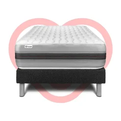 Vitalit Ensemble Ressorts ensachés et mémoire de forme de confort Equilibré avec sommier tapissier* Ensemble Sommier Et Matelas