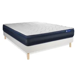 Actisom Ensemble Ressorts ensachés et mémoire de forme de confort Très ferme avec sommier kit* Ensemble Sommier Et Matelas