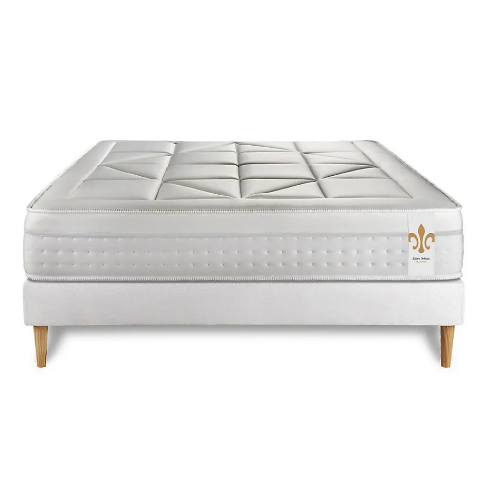 Ensemble Ressorts ensachés et mémoire de forme de confort Equilibré avec sommier kit>Litier Deluxe Best