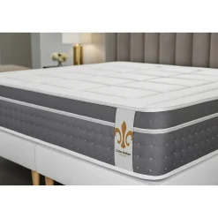 Litier Deluxe Ensemble Ressorts ensachés et mémoire de forme de confort Equilibré avec sommier tapissier* Ensemble Sommier Et Matelas