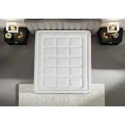 Litier Deluxe Ensemble Ressorts ensachés et mémoire de forme de confort Equilibré avec sommier tapissier* Ensemble Sommier Et Matelas
